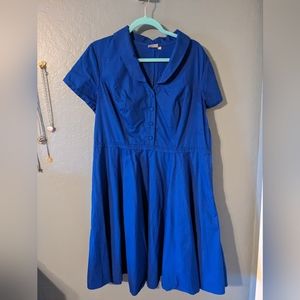 Eshakti Blue Cotton Shirt dress Sz. 18W